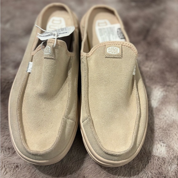 Hey Dude Shoes - Hey Dude Men's Cream Slip-On Loafers